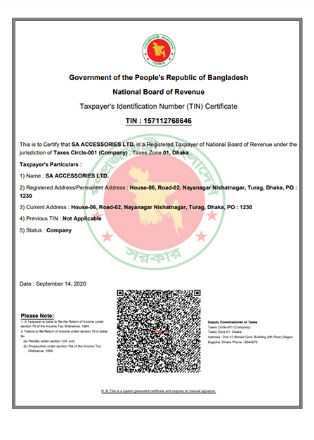 certificate